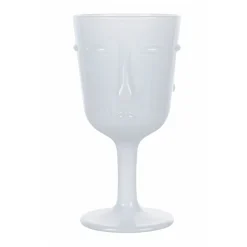 Viadurini Kitchen Weinkelch-12 300 ml Glaskelche mit weißem Gesichtsdekor - Gesichtsbehandlung