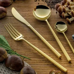 Viadurini Kitchen Besteck Set-24 Besteck aus poliertem Schmiedestahl in verschiedenen Ausführungen, Made in Italy - Osaka