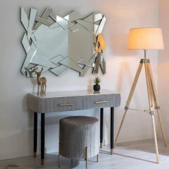 Viadurini Living Wandspiegel-110 cm geformter Wandspiegel aus Glas mit modernem Rahmen - Nirdo