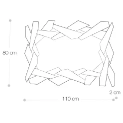 Viadurini Living Wandspiegel-110 cm geformter Wandspiegel aus Glas mit modernem Rahmen - Nirdo