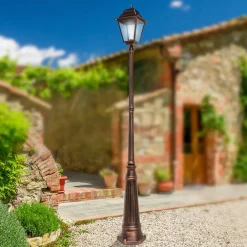 Viadurini Lighting Gartenlampion-252 cm hohe Außenlampe aus Glas und Aluminiumdruckguss - Alchemist