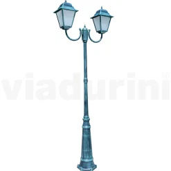 Viadurini Lighting Gartenlampion-259 cm hohe Außenlampe aus Glas und Aluminiumdruckguss - Alchemist