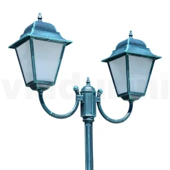 Viadurini Lighting Gartenlampion-259 cm hohe Außenlampe aus Glas und Aluminiumdruckguss - Alchemist