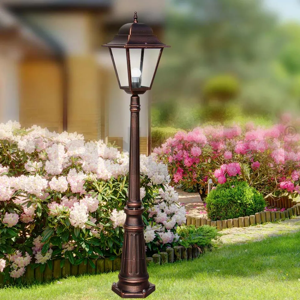 Viadurini Lighting Gartenlampion-161 cm hohe Außenlampe aus Glas und Aluminiumdruckguss - Alchemist