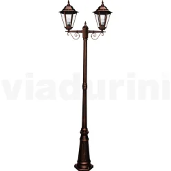 Viadurini Lighting Gartenlampion-221 cm hohe Gartenlampe aus Glas und 5 Aluminiumausführungen - Pinako