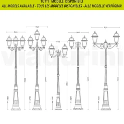 Viadurini Lighting Gartenlampion-152 cm hohe Gartenlampe aus anthrazitfarbenem Aluminium und sandgestrahltem Glas - Elric