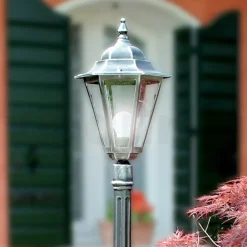 Viadurini Lighting Gartenlampion-179 cm hohe Gartenlampe aus Glas und 5 Aluminiumausführungen - Pinako