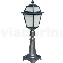 Viadurini Lighting Gartenlampion-76,5 cm hohe Gartenlampe aus anthrazitfarbenem Aluminium und sandgestrahltem Glas - Elric