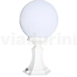 Viadurini Lighting Gartenlampion-47 cm hohe Straßenlaterne aus weißem Acryl und Aluminium, hergestellt in Italien - Trovabianco