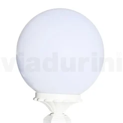 Viadurini Lighting Gartenlampion-47 cm hohe Straßenlaterne aus weißem Acryl und Aluminium, hergestellt in Italien - Trovabianco