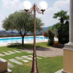 Viadurini Lighting Gartenlampion-200 cm hohe Straßenlaterne aus schwarzem Acryl und Aluminium, hergestellt in Italien - Trovanero