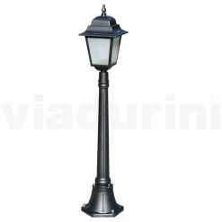 Viadurini Lighting Gartenlampion-116 cm hohe Straßenlaterne aus Anthrazitglas und Aluminium Made in Italy - Scintilla