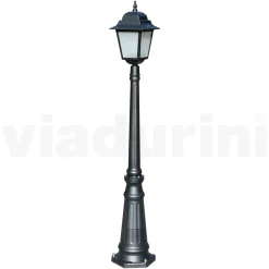 Viadurini Lighting Gartenlampion-152 cm hohe Straßenlaterne aus Anthrazitglas und Aluminium Made in Italy - Scintilla