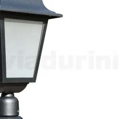 Viadurini Lighting Gartenlampion-76 cm hohe Straßenlaterne aus Anthrazitglas und Aluminium Made in Italy - Scintilla