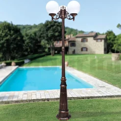 Viadurini Lighting Gartenlampion-230 cm hohe Straßenlaterne aus schwarzem Acryl und Aluminium, hergestellt in Italien - Trovanero