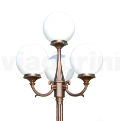 Viadurini Lighting Gartenlampion-270 cm hohe Straßenlaterne aus schwarzem Acryl und Aluminium, hergestellt in Italien - Trovanero