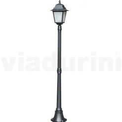 Viadurini Lighting Gartenlampion-178 cm hohe Straßenlaterne aus Anthrazitglas und Aluminium Made in Italy - Scintilla