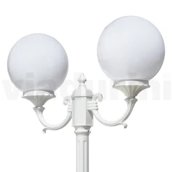 Viadurini Lighting Gartenlampion-212 cm hohe Straßenlaterne aus weißem Acryl und Aluminium, hergestellt in Italien - Trovabianco