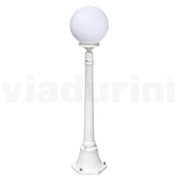 Viadurini Lighting Gartenlampion-110 cm hohe Straßenlaterne aus weißem Acryl und Aluminium, hergestellt in Italien - Trovabianco