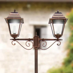 Viadurini Lighting Gartenlampion-264 cm hohe Straßenlaterne für den Garten aus Glas und Aluminiumdruckguss - Alchemist