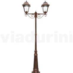 Viadurini Lighting Gartenlampion-264 cm hohe Straßenlaterne für den Garten aus Glas und Aluminiumdruckguss - Alchemist