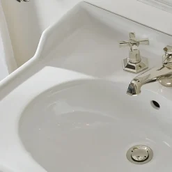 Viadurini Bathroom Vintage Waschbecken|Keramikwaschbecken-65 cm Keramik-Badezimmerkonsole mit Metallfüßen Made in Italy Nausica