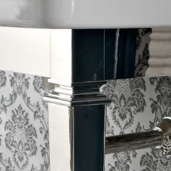 Viadurini Bathroom Vintage Waschbecken|Keramikwaschbecken-105 cm Vintage weiße Keramik-Badezimmerkonsole mit Füßen, Made in Italy - Marwa