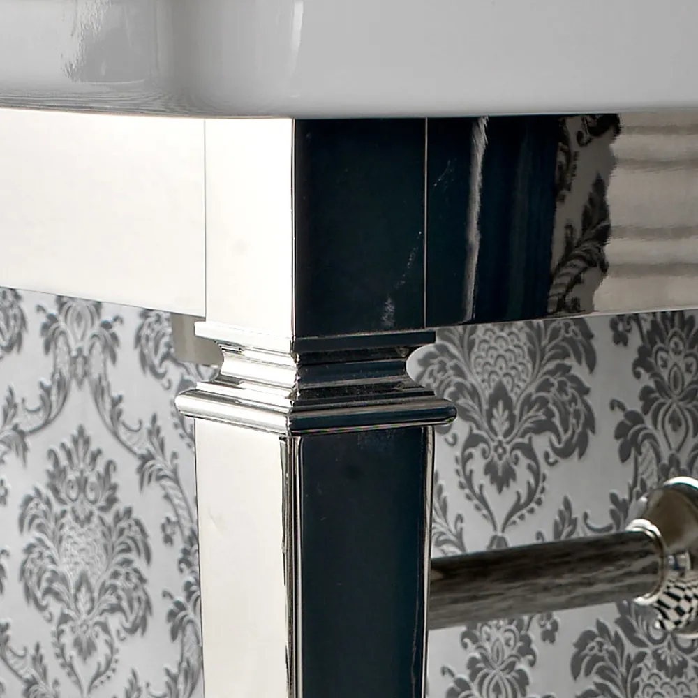 Viadurini Bathroom Vintage Waschbecken|Keramikwaschbecken-105 cm Vintage weiße Keramik-Badezimmerkonsole mit Füßen, Made in Italy - Marwa