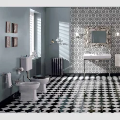 Viadurini Bathroom Vintage Waschbecken|Keramikwaschbecken-105 cm Vintage weiße Keramik-Badezimmerkonsole mit Füßen, Made in Italy - Marwa