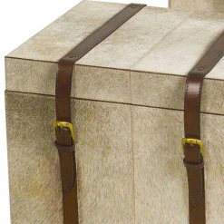 Viadurini Living Truhen Und Sitztruhe-2 Designstämme in Grau Pony Ritini, groß und klein