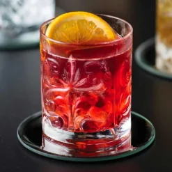 Viadurini Kitchen Italienisches Kristallgeschirr-12 doppelte altmodische Bechergläser aus luxuriösem Öko-Kristall - Destino