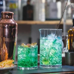 Viadurini Kitchen Italienisches Kristallgeschirr-12 doppelte altmodische Bechergläser aus luxuriösem Öko-Kristall - Destino