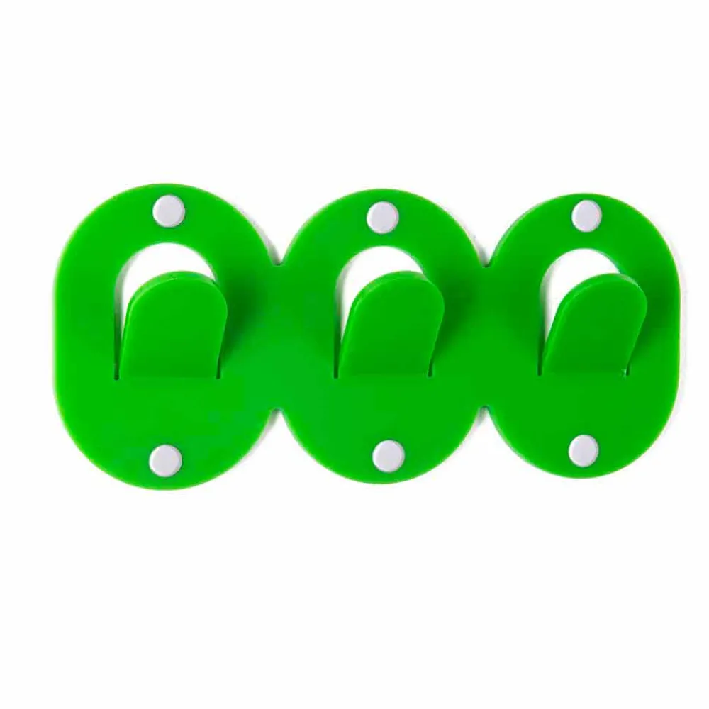 Viadurini Decor Wandgarderobe-2 dreifacher Wandhalter im farbigen Plexiglas-Clip-Design - Freddie