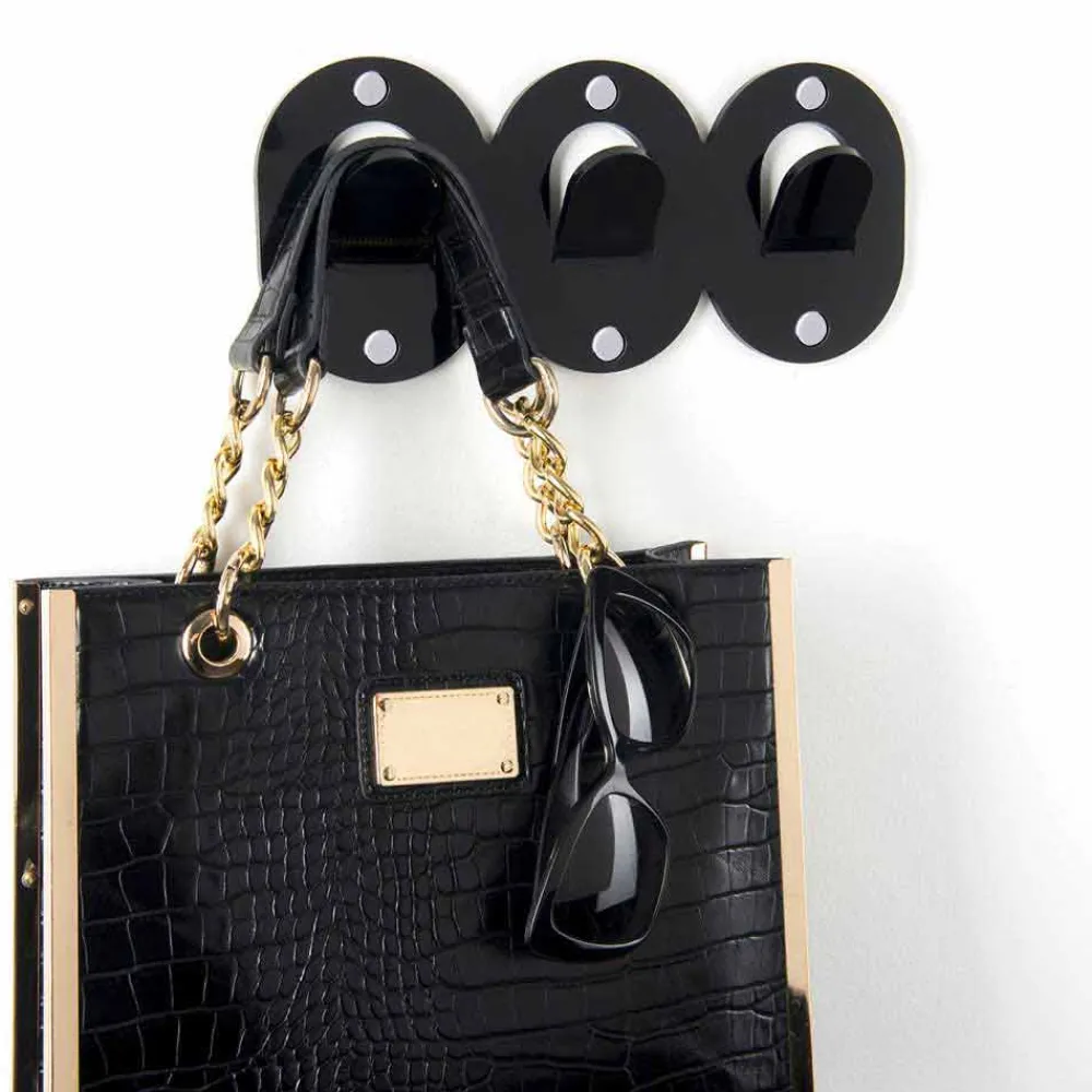 Viadurini Decor Wandgarderobe-2 dreifacher Wandhalter im farbigen Plexiglas-Clip-Design - Freddie