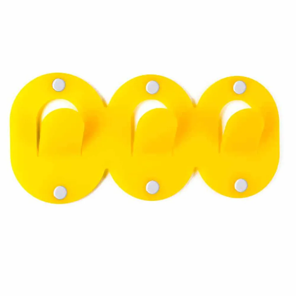 Viadurini Decor Wandgarderobe-2 dreifacher Wandhalter im farbigen Plexiglas-Clip-Design - Freddie