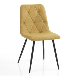 Viadurini Living Moderne Stühle-4 Esszimmerstühle aus pflegeleichtem Stoff und Metallbeinen - Lazio