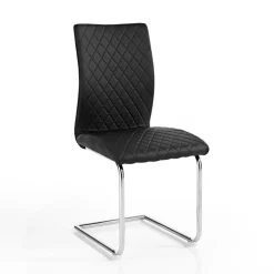 Viadurini Living Moderne Stühle-4 Esszimmerstühle mit Kufenbeinen aus verchromtem Stahl – Amethyst