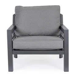 Viadurini in the Garden Metallsessel-2 Gartensessel aus Aluminium und Stoffsitzkissen - Point