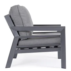 Viadurini in the Garden Metallsessel-2 Gartensessel aus Aluminium und Stoffsitzkissen - Point