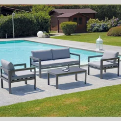 Viadurini in the Garden Metallsessel-2 Gartenstühle aus Aluminium und Polyesterkissen - Mickey Mouse