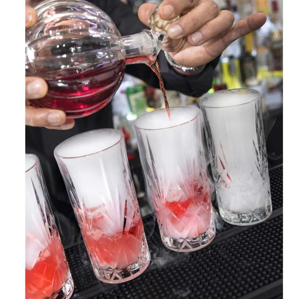 Viadurini Kitchen Italienisches Kristallgeschirr-12 Gläser, High Tumbler, Highball für Cocktail in Eco Crystal - Cantabile