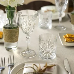 Viadurini Kitchen Italienisches Kristallgeschirr-12 Gläser Wein, Wasser, Cocktail im ökologischen Kristall-Vintage-Stil - Cantabile