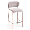 Viadurini Living Küchenhocker-2 Hocker aus Perlmutt-Samtstoff und roségoldenen Beinen, hergestellt in Italien – Schmetterling