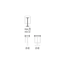 Viadurini Living Küchenhocker-2 Hocker aus schwarzem Leder und roségoldener Stahlstruktur, hergestellt in Italien – Laser