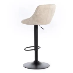 Viadurini Living Küchenhocker-2 Hocker mit Gaslift, Mikrofasersitz und Metallstruktur - Abbey