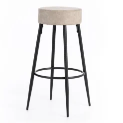 Viadurini Living Küchenhocker-2 Hocker mit Sitz aus Mikrofaserstoff und Metallstruktur - Ronik