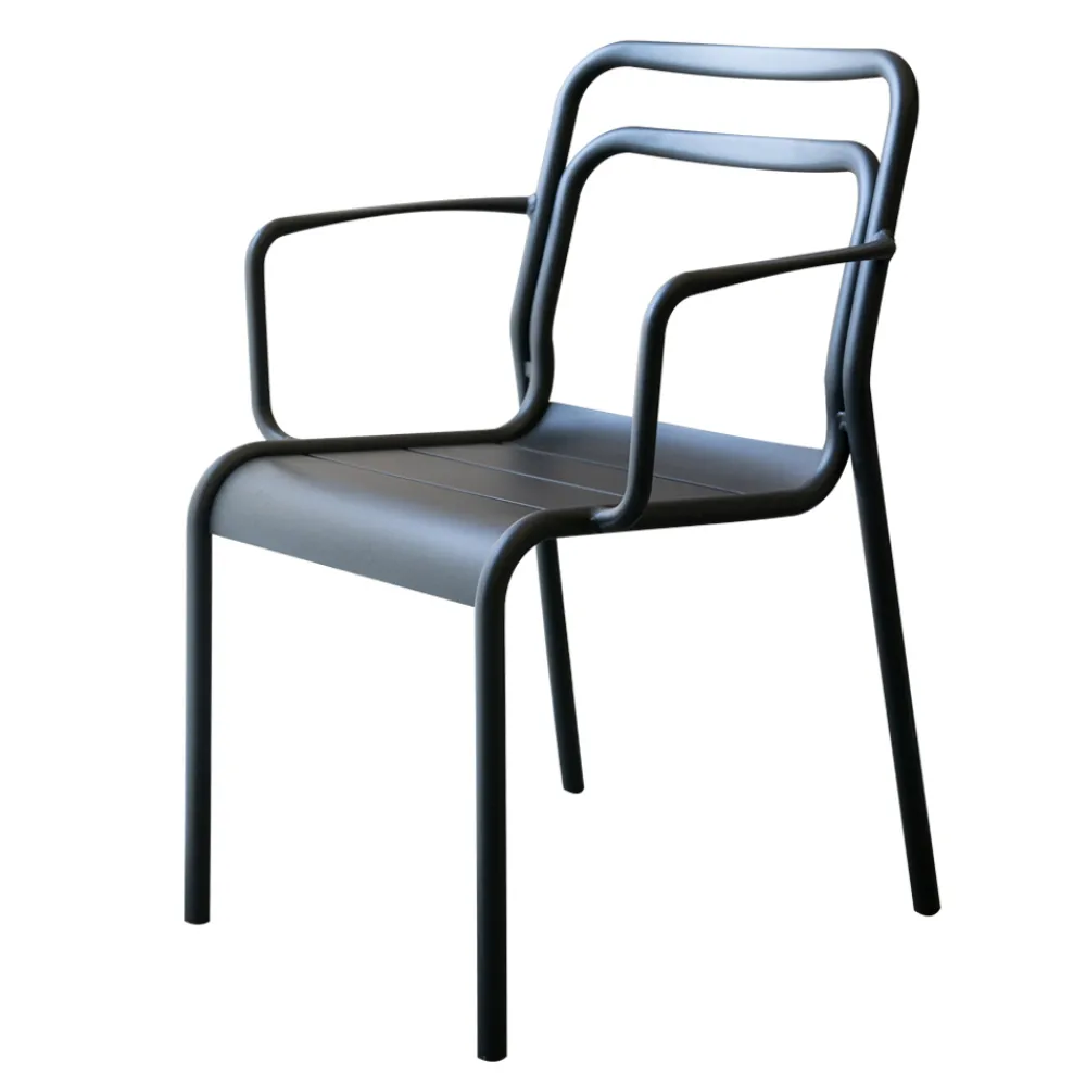 Viadurini in the Garden Metallsessel-2 Innen- und Außensessel aus 100 % recyceltem Aluminium in verschiedenen Farben – Getränk