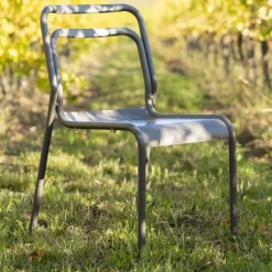 Viadurini in the Garden Gartenstühle Metall-2 Innen- und Außenstühle aus 100 % recyceltem Aluminium in verschiedenen Farben – Getränk