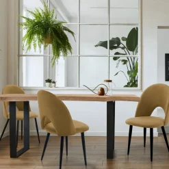 Viadurini Living Moderne Stühle-4 Innenstühle aus Stoff mit Samteffekt in verschiedenen Farben - Corvina