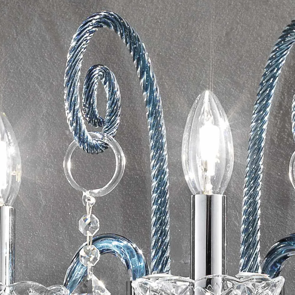 Viadurini Lighting Klassische Wandleuchten-3 Lichter Artisan Glaswandlampe von Venedig Made in Italy - Florentiner